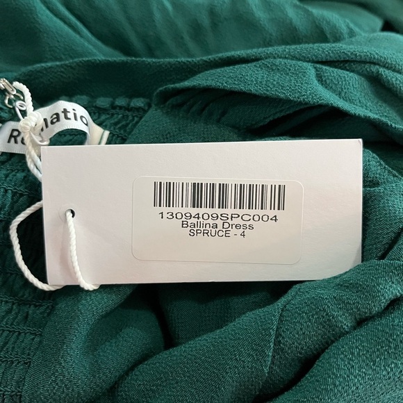 NWT Reformation Balina Dress Spruce - Picture 11 of 12